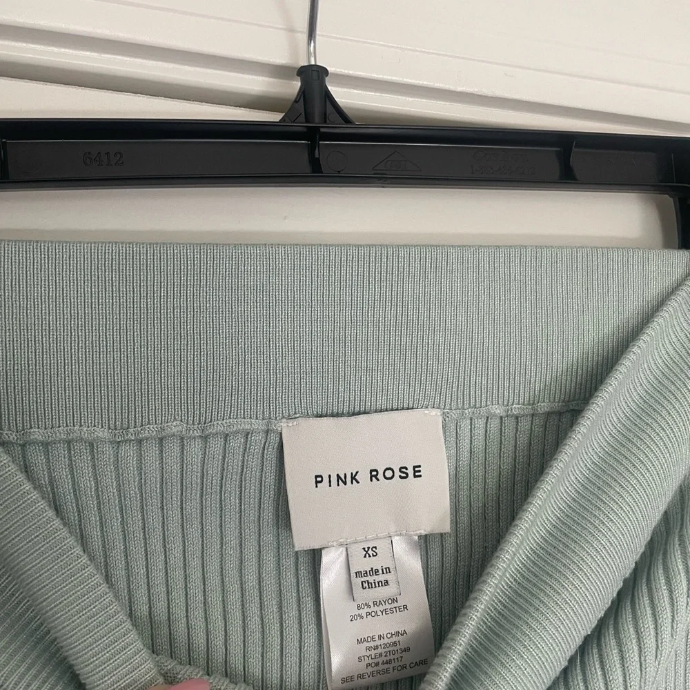 Pink Rose Women’s Green Top and Skirt Co-Ord Set